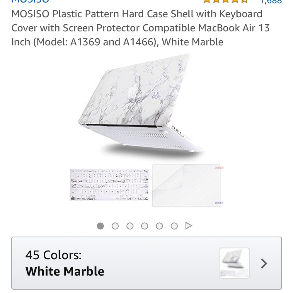 13 inch MacBook Air case marble